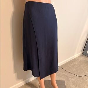 Vince Asymmetrical Navy Skirt